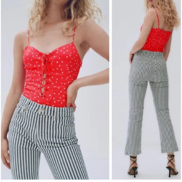 ❤️ Zara Red with white Stars Bodysuit - Picture 2 of 11
